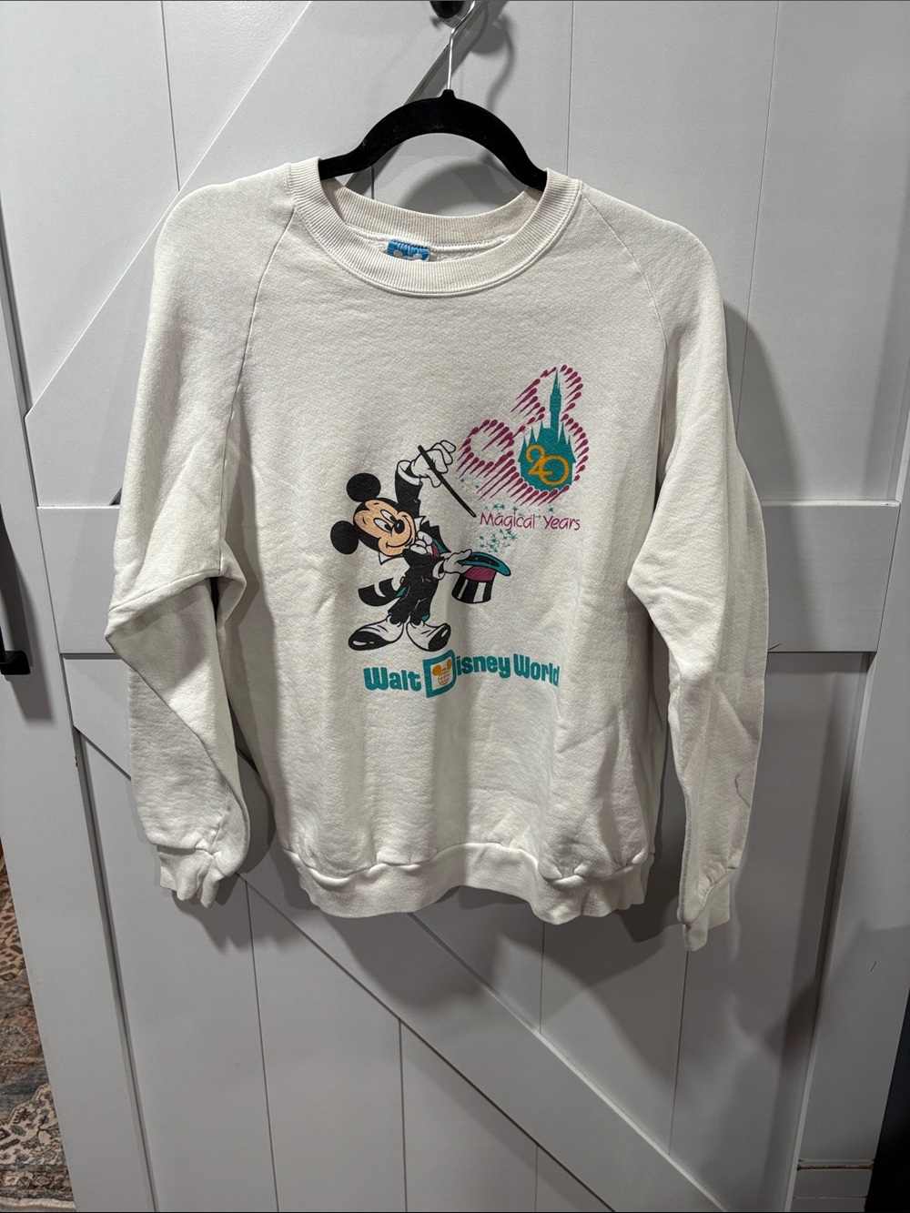 Disney Cream Mickey Mouse 20th Anniversary Crewneck Sweatshirt